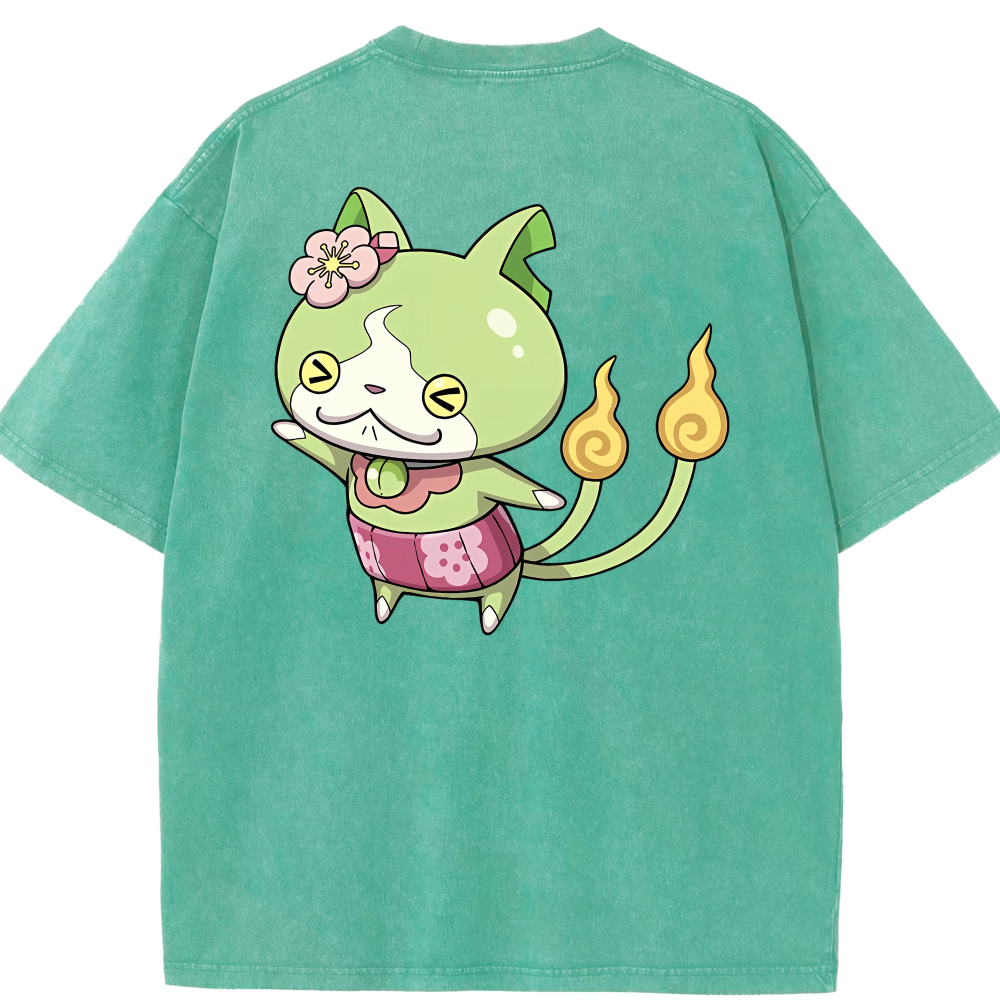 （画像用） 妖怪ウォッチ Yo-kai Watch 綿100% ヴィンテージ風 半袖Tシャツ（背面プリント）